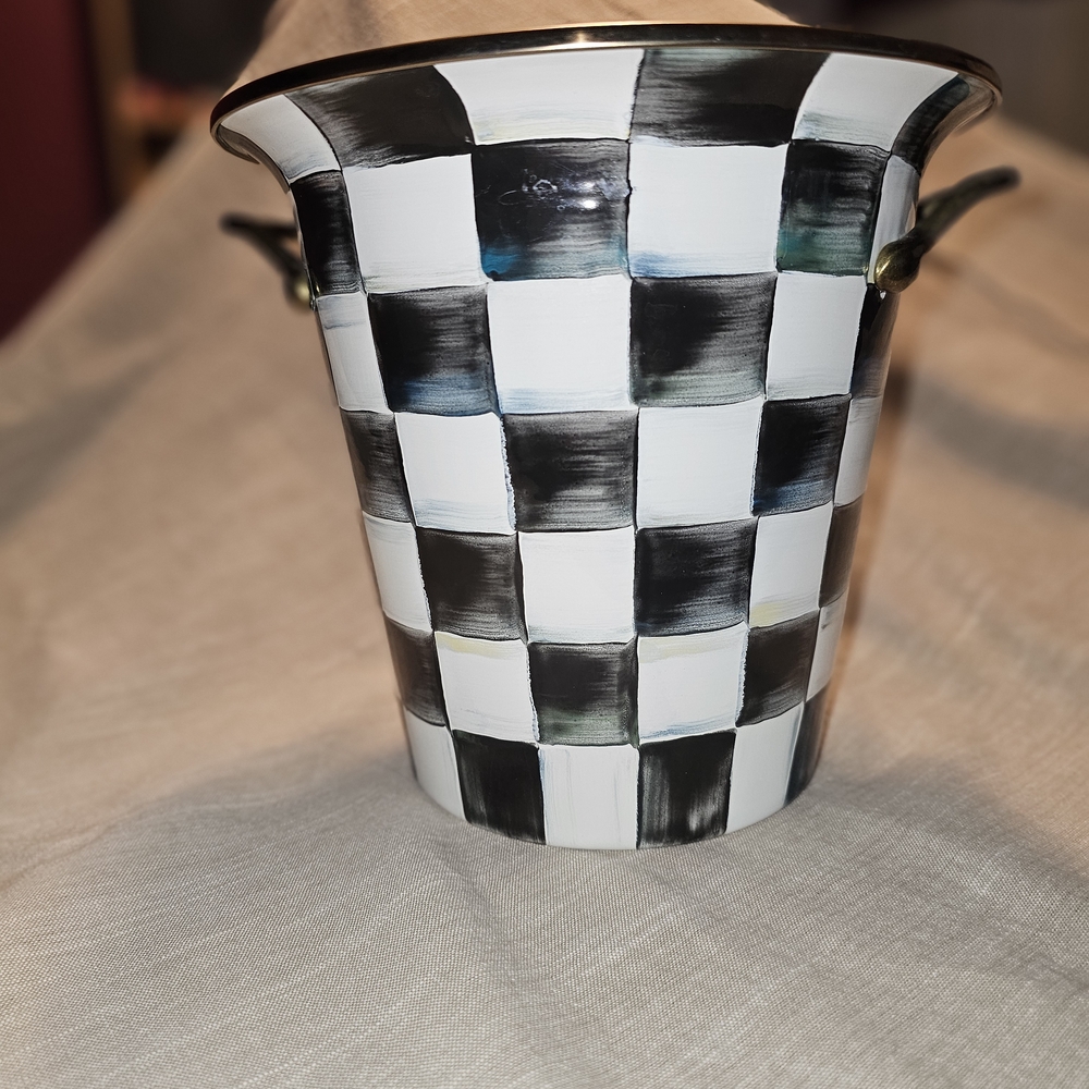 MacKenzie-Childs Courtly Check Enamel Wine Cooler